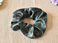 chouchou vert motifs floraux
