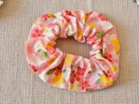 chouchou rose fleur