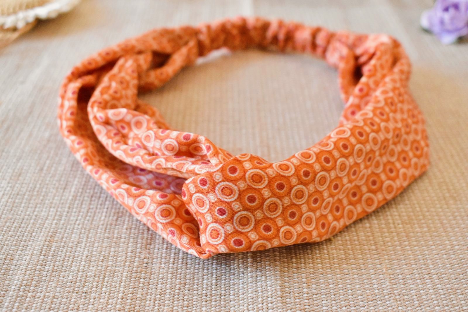 Bandeau - Orange à Motifs – Image 3