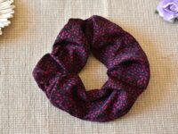 chouchou noir motif rouge
