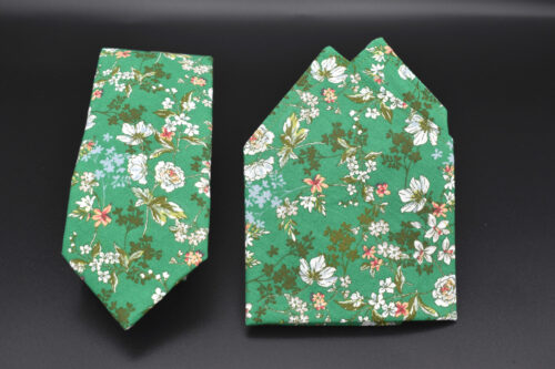 Cravate Vert Fleurit