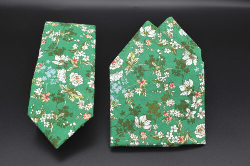 Cravate Vert Fleurit