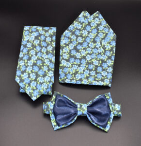 Cravate Noeud Pap Bleu Fleur
