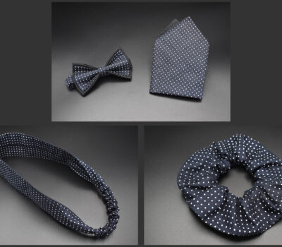 Ensemble Noir Petits Pois Blancs