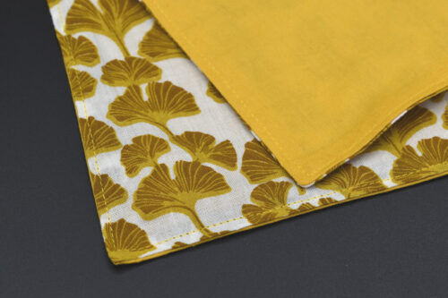 Pochette bicolore jaune palme