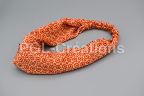 Bandeau orange motifs rétro