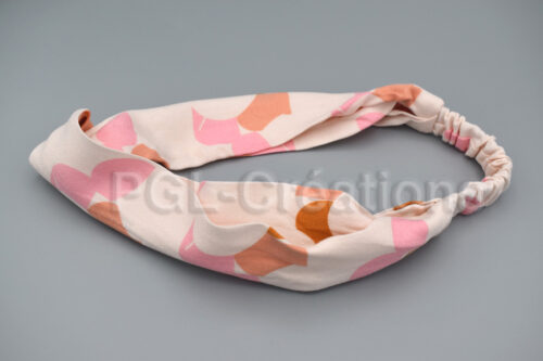 Bandeau Rose Motifs Pastels