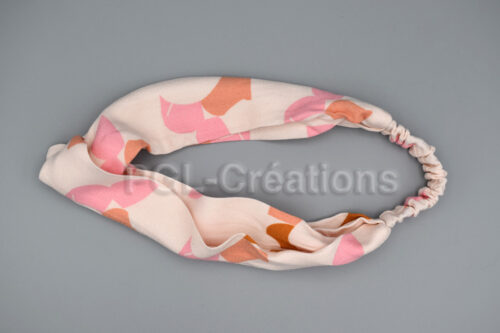 Bandeau Rose Motifs Pastels 2