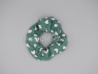 Chouchou Vert Motifs Coeurs 2