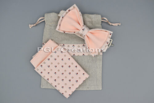 Ensemble NP Rose Poudre Motif Fleur