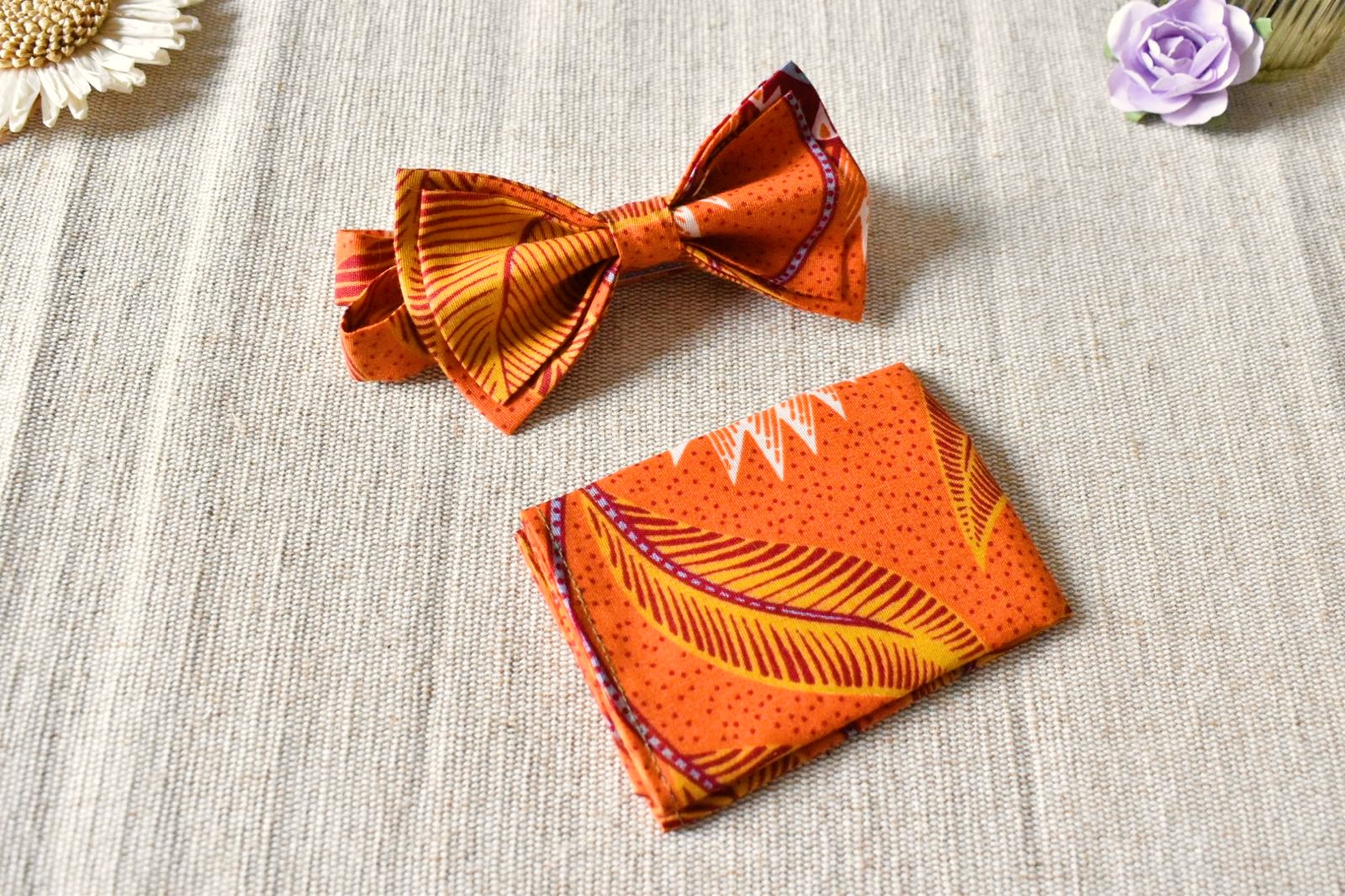 Nœud Papillon & Pochette - Wax Orange – Image 2