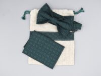 Nœud Papillon & Pochette - Vert Cercles