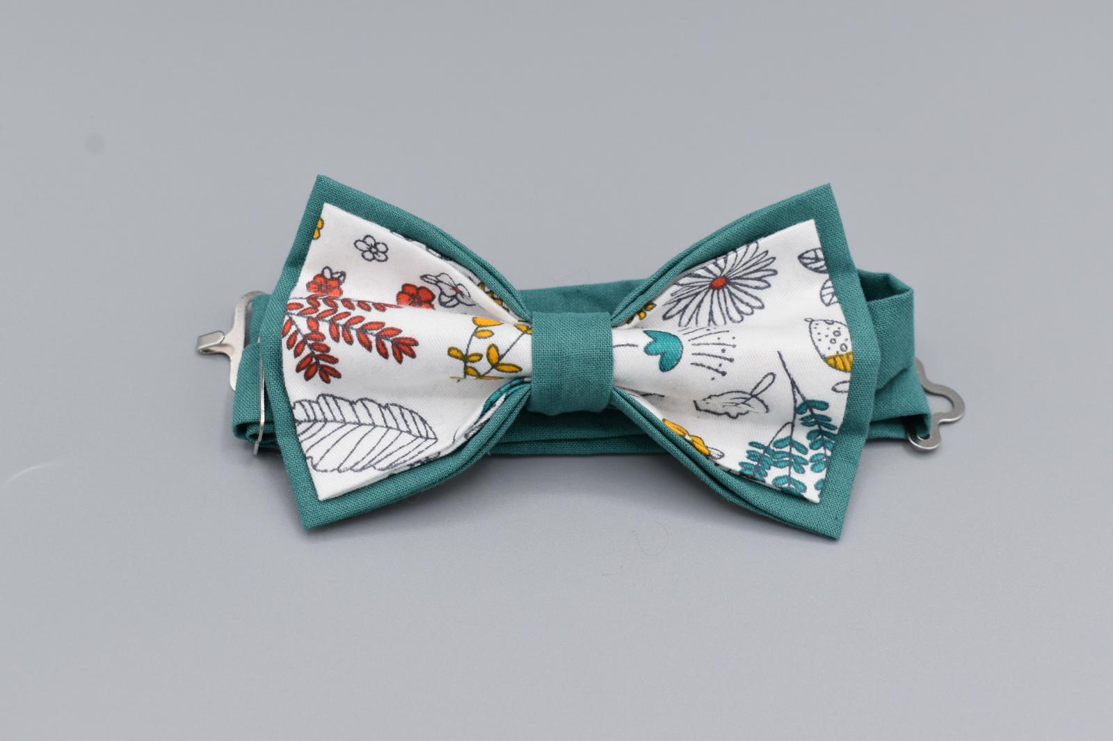Nœud Papillon - Vert et Motifs