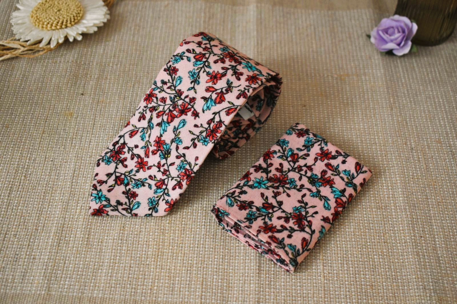 Cravate & Pochette - Rose Printemps – Image 2