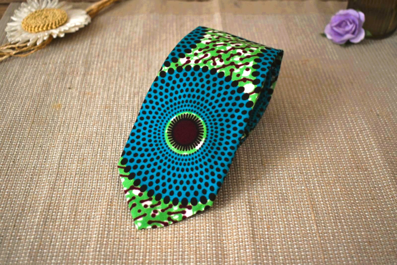 Cravate & Pochette - Wax Turquoise – Image 2