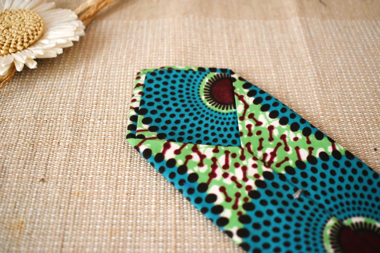 Cravate & Pochette - Wax Turquoise – Image 4