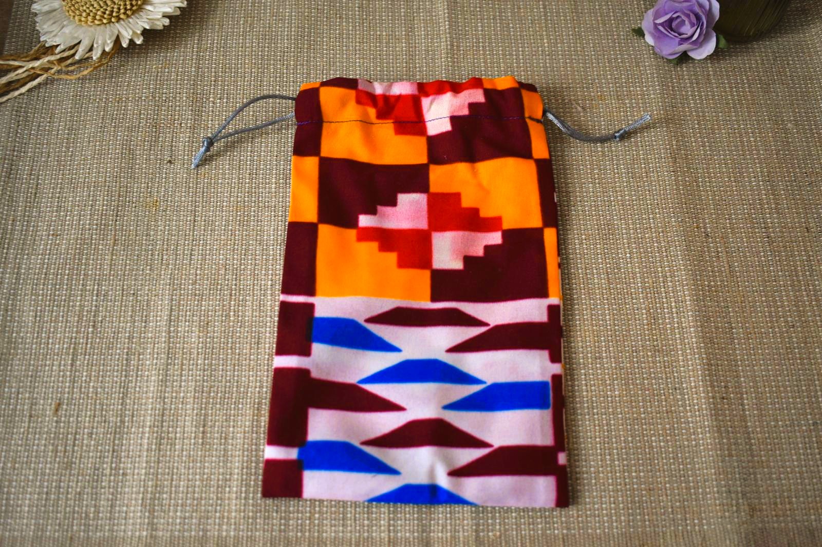 Cravate & Pochette - Wax Multicolore Orangée – Image 5