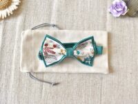 noeud papillon vert et motifs