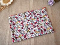 trousse coton fleurie
