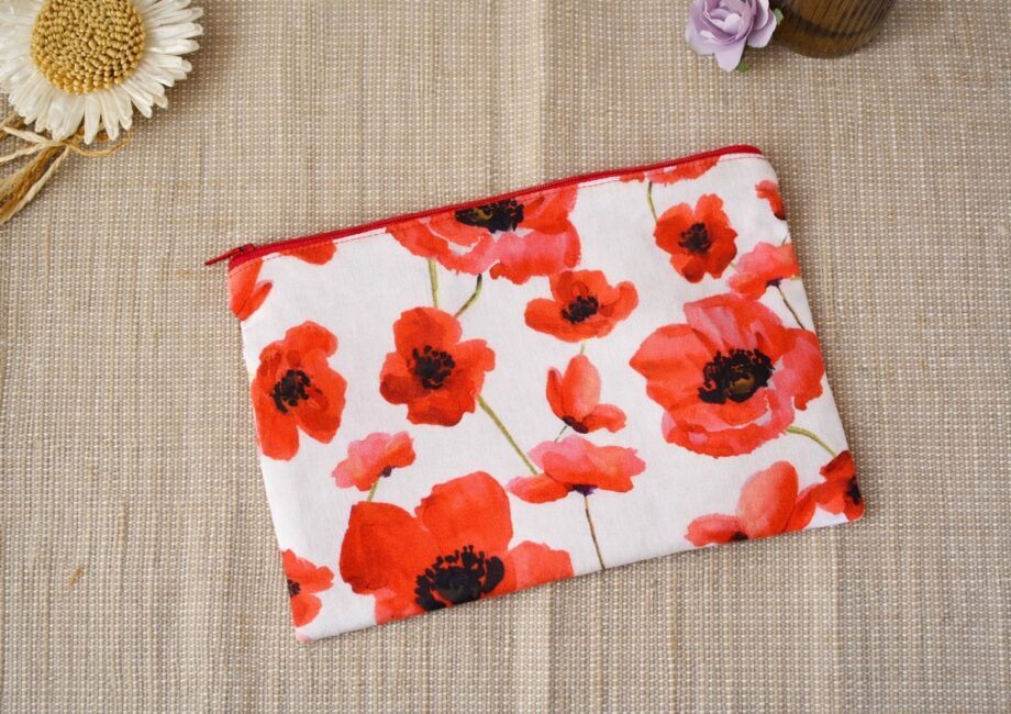 Trousse Plate - Coquelicot