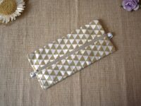 trousse élastique géométrie beige