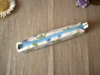 trousse fine blanche fleurie
