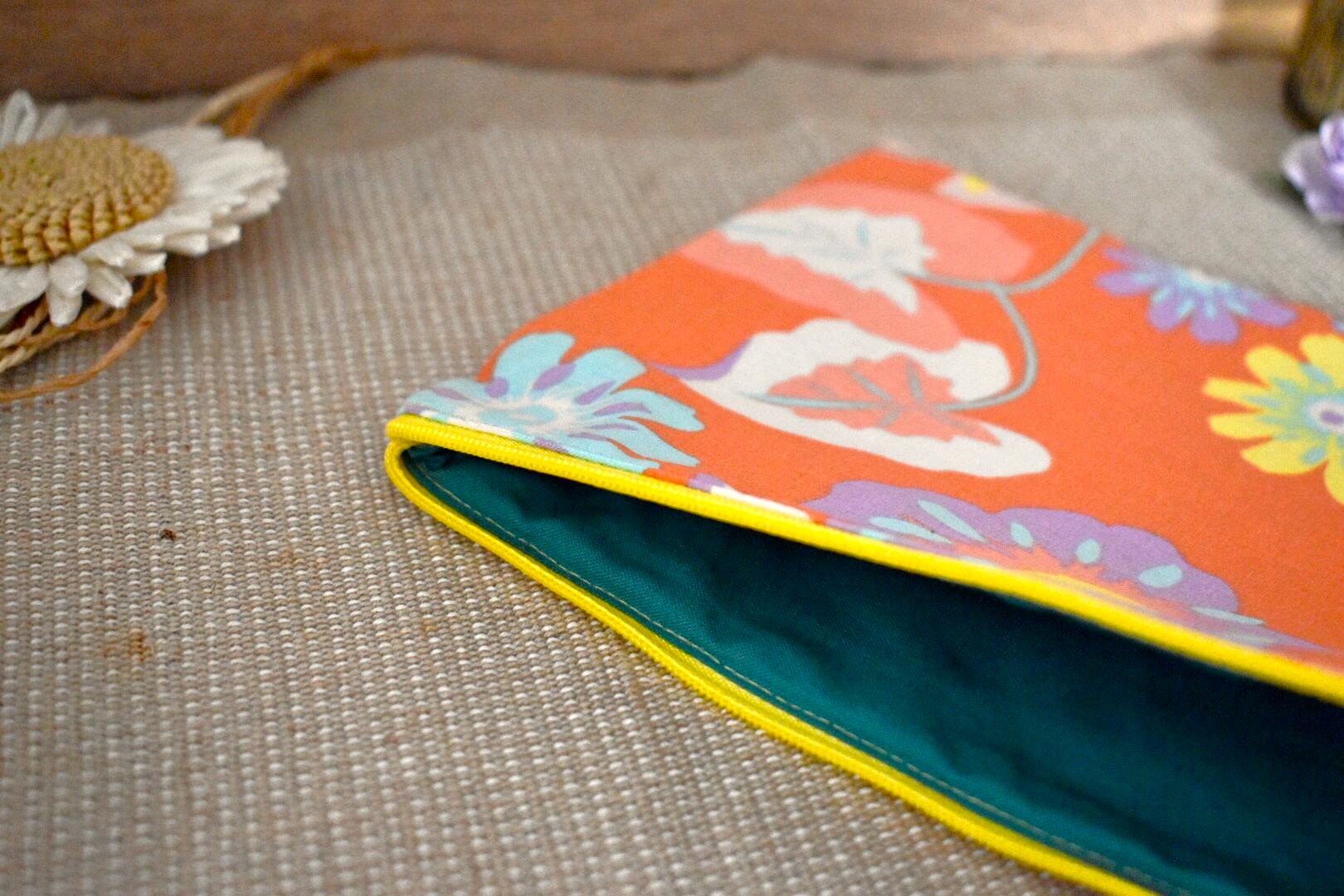 Trousse Plate - Fleurie Orange – Image 2